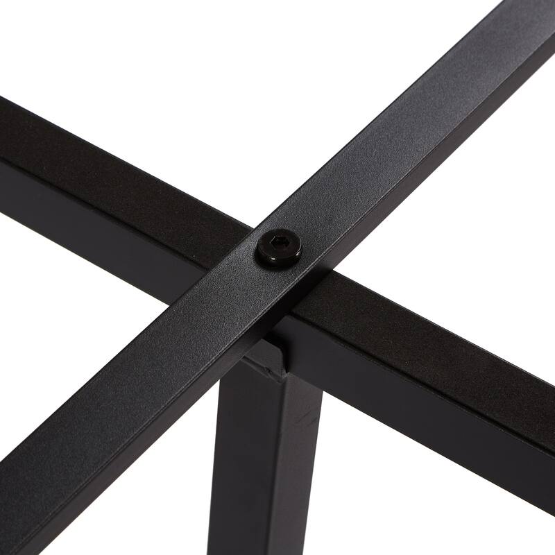 Queen/Full Metal Bed Frame with Storage, Wooden Headboard, USB Ports, and LED Lights