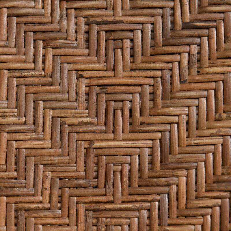 Bohemian 18" Seat W Natural Rattan Backrest with Upholstered Armchair