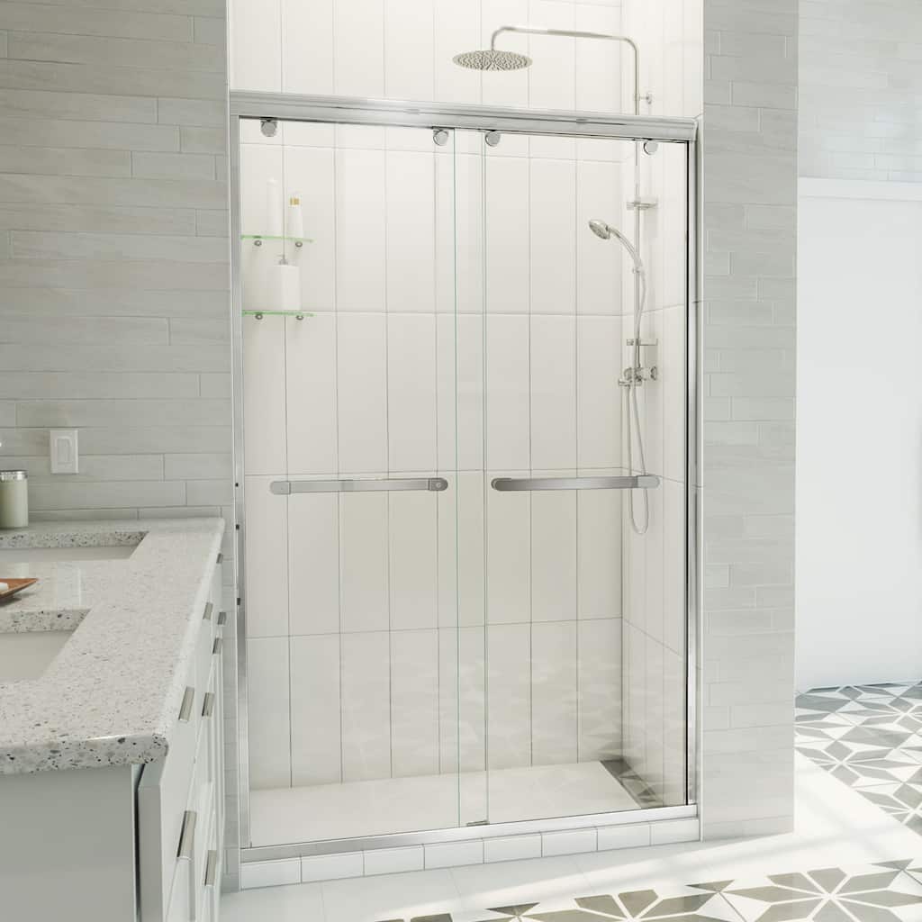 DreamLine Charisma-X 44-48 in. W x 76 in. H Frameless Bypass Sliding Shower Door in Chrome