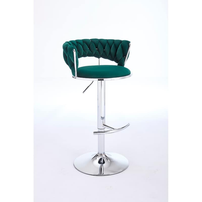 Ostweer Furniture Cream Swivel Simple Bar Stool Set of 2
