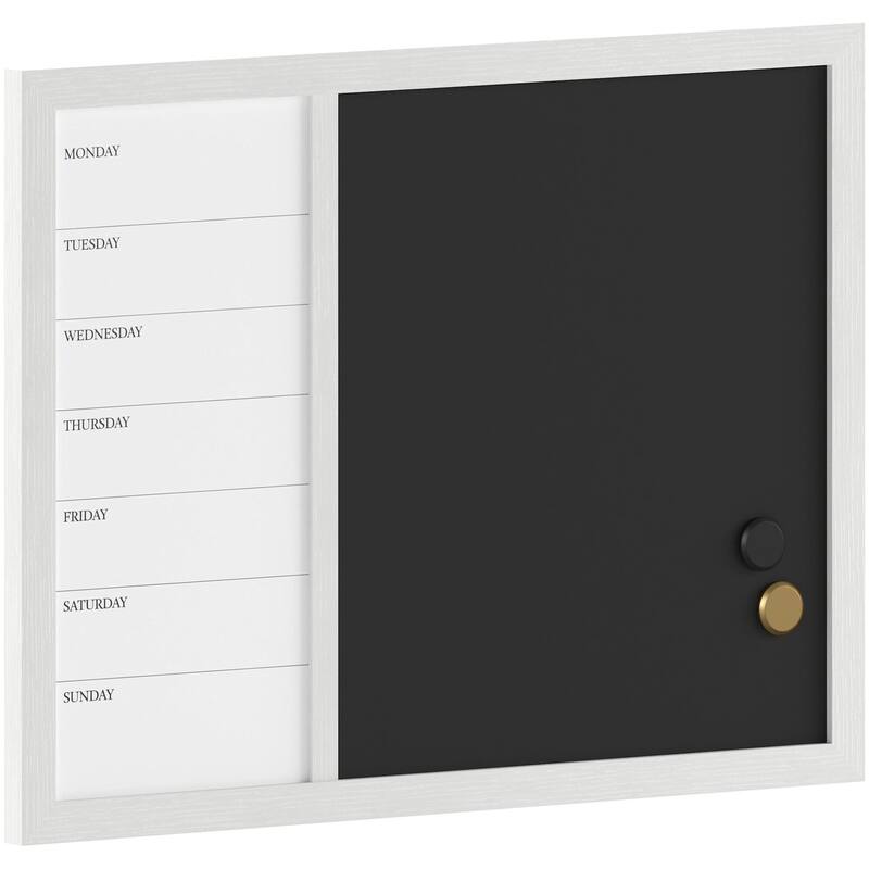 Flash Furniture BR-PM-COM-MW1MB2-4561-MS Everette 24" x 18" Wall Board - White Woodgrain