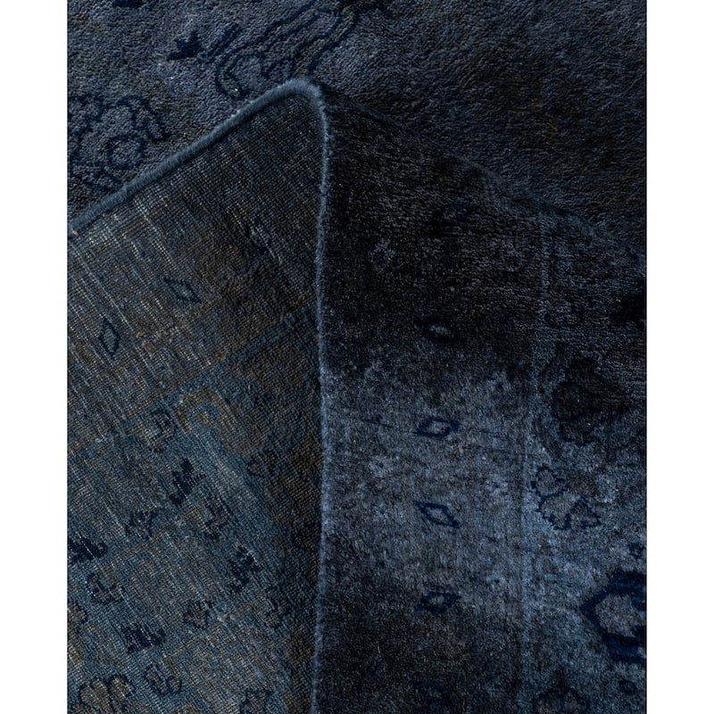 Overdyed One-of-a-Kind Hand-Knotted Area Rug - Black - 8' 1" x 10' 3"