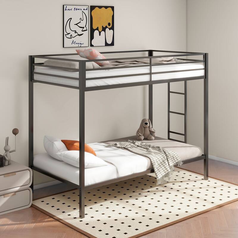 Alevera Metal Bunk Bed with Ladder