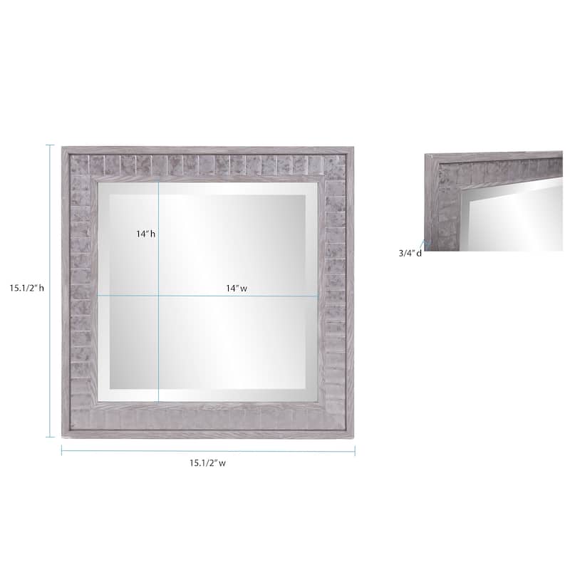 Allan Andrews Metropolis Gray Framed Wall and Accent Mirror