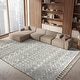 preview thumbnail 2 of 18, SAFAVIEH Berber Fringe Shag Leatha Trellis Rug - Cream/Dark Grey - 8' x 10'