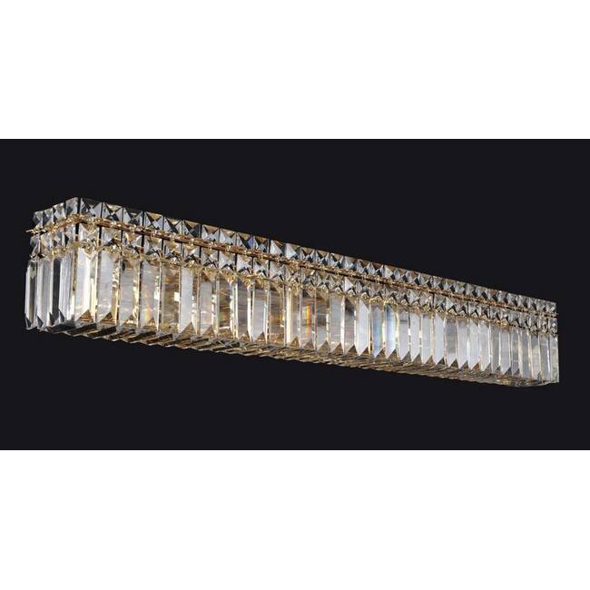 Allegri Vanita 8 Light 34" Wide Bathroom Vanity Light - 18K Gold / Clear Firenze