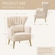 preview thumbnail 39 of 65, HOMYKA Modern Wingback Arm Chair Upholstered Accent Chair