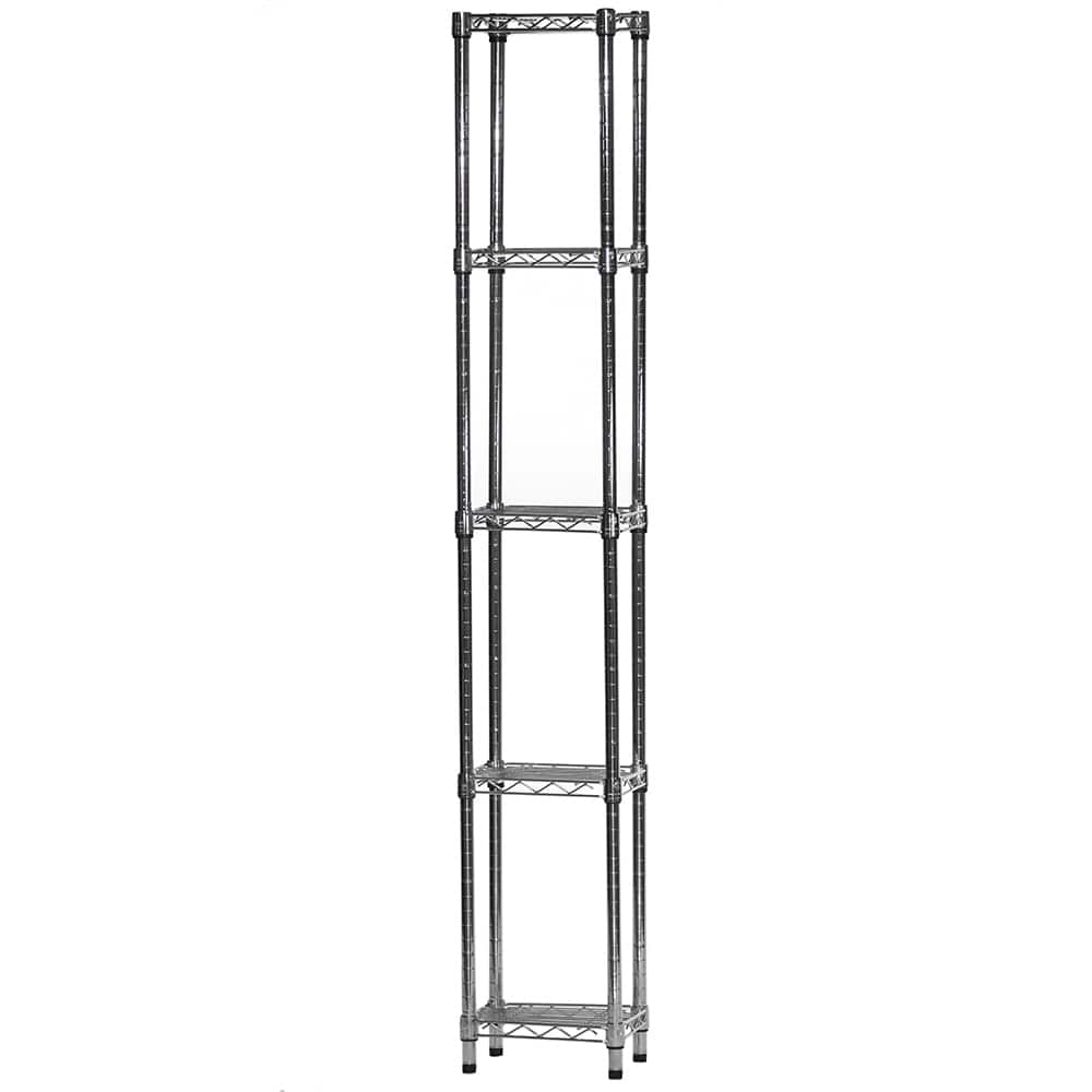 Shelving.com Chrome Wire Shelving with 5 Shelves - 8"d x 12"w