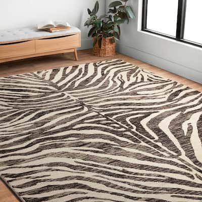 Alexander Home Zawadi Moroccan Zebra Wool Area Rug