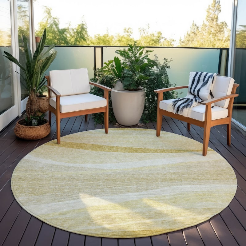 Machine Washable Indoor/ Outdoor Contemporary Deco Chantille Rug