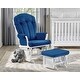 preview thumbnail 18 of 19, Suite Bebe Victoria Glider and Ottoman White Navy