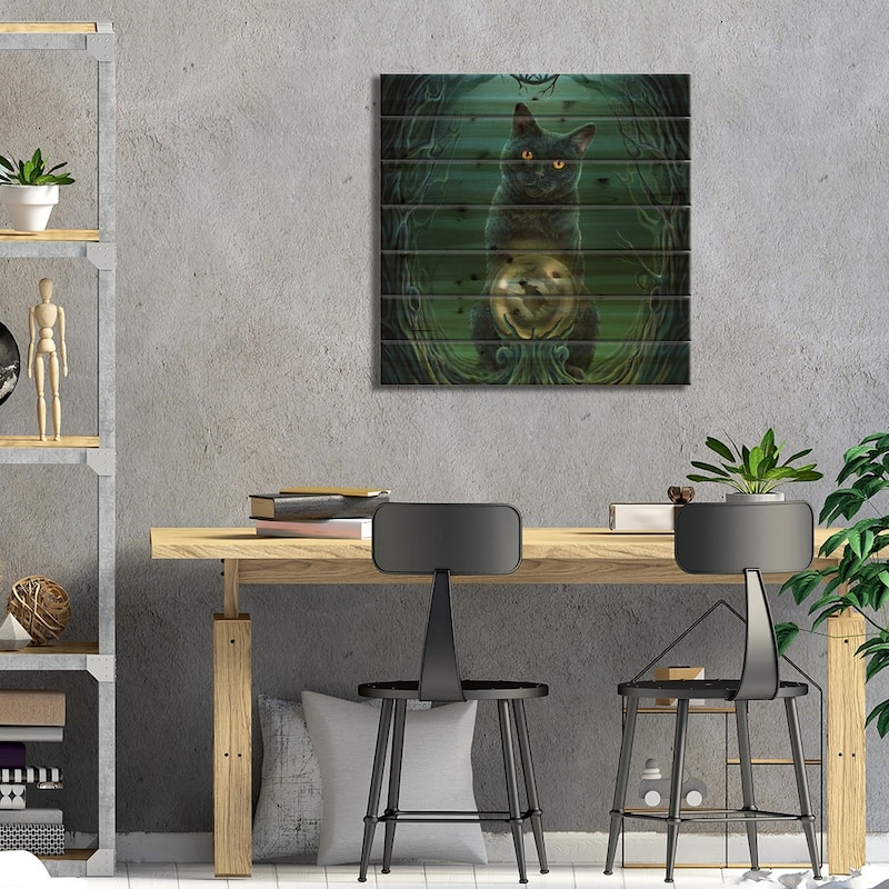 Rise Of The Witches, Square Print On Wood by Lisa Parker - Multi-Color