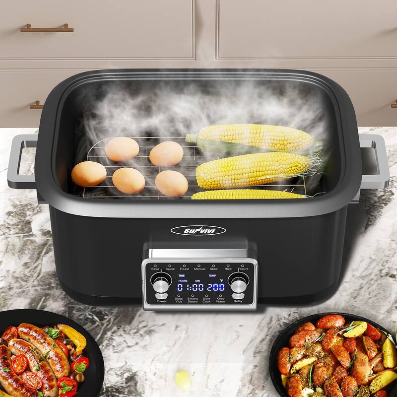 12-in-1 Digital Programmable Slow Cooker, 8 Quart Multi-Cooker