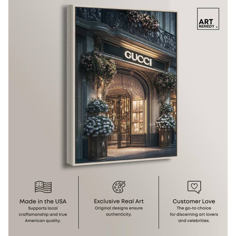 Illuminated Luxury Store Canvas by Art Remedy