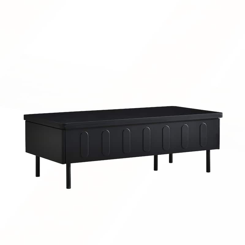 Modern Lift-Top Coffee Table with 2 Drawers