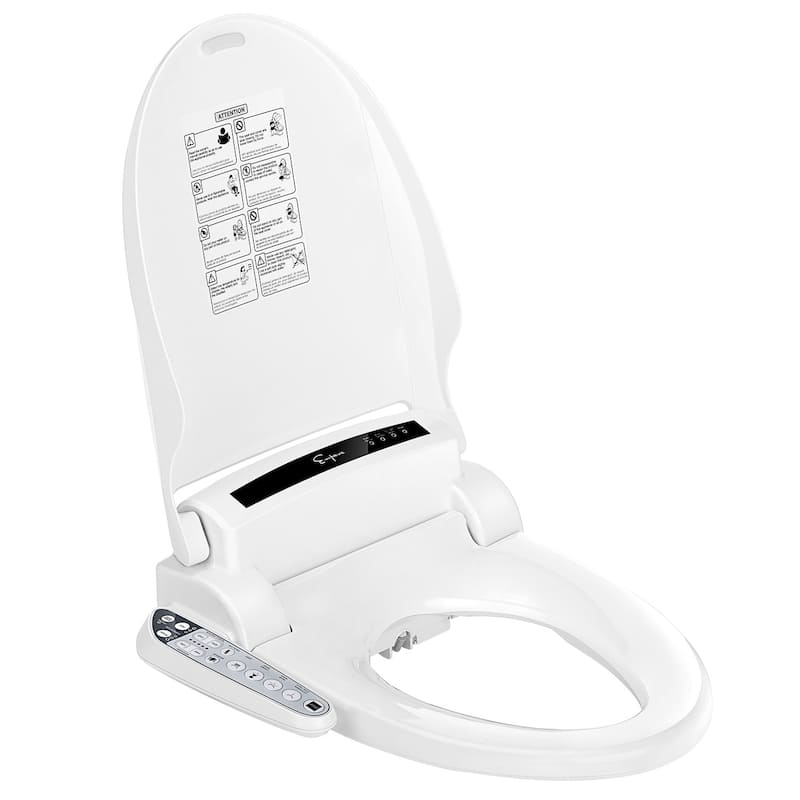 Empava Advanced Smart Electric Bidet Seats for Elongated Toilets - Heated Toilet Seat - Warm Air Dryer - Temperature Control