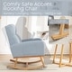 preview thumbnail 75 of 83, HOMYKA 28" Wide Rocking Chair for Nursery with Solid Wood Leg Set of 2