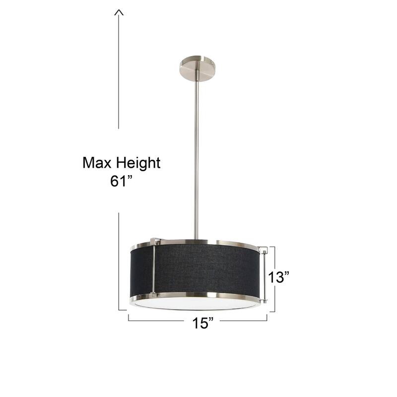 Robert Stevenson Lighting Harrison - Metal Ceiling Light with Linen