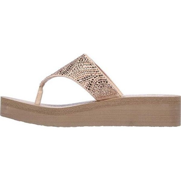 skechers cali vinyasa wedge flip flop