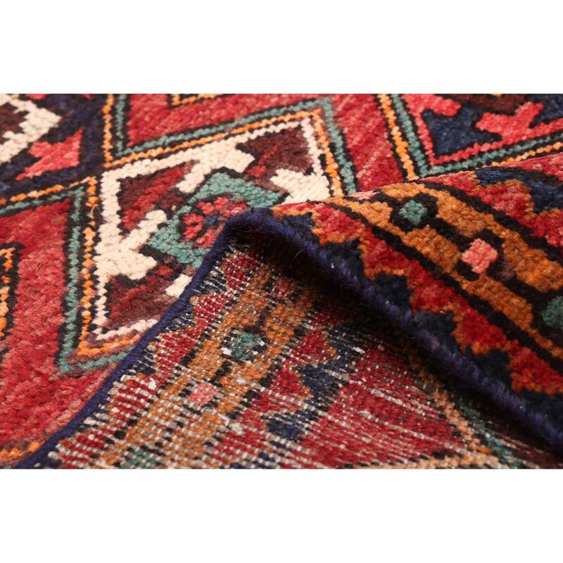 ECARPETGALLERY Hand-knotted Andelz Red Wool Rug - 3'0 x 9'1