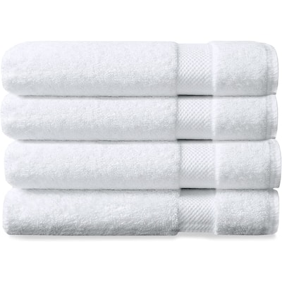 Delara Organic Cotton Luxuriously Plush Bath Towel Pack of 4 |GOTS & OEKO-TEX Certified |650 GSM Long Staple|Soft & Quick Dry