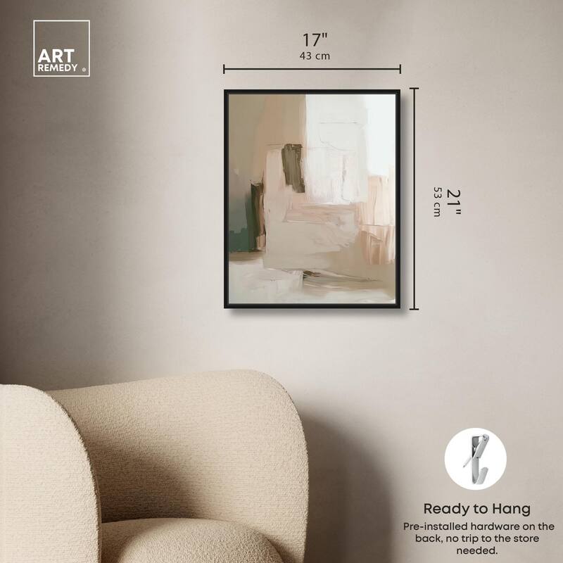 Calm in Texture Canvas by Art Remedy