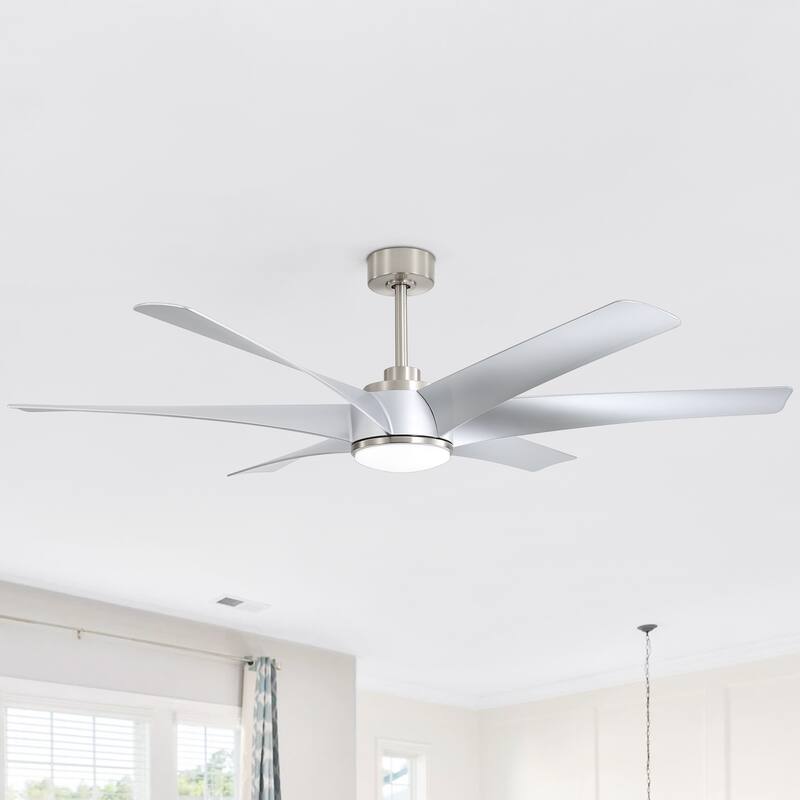 65-in Indoor Large LED Ceiling Fan with Light Remote (6-Blade)