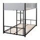 preview thumbnail 12 of 12, Durable Twin Over Twin Separatable Metal Bunk Bed with Vent Board,Safety Guardrail