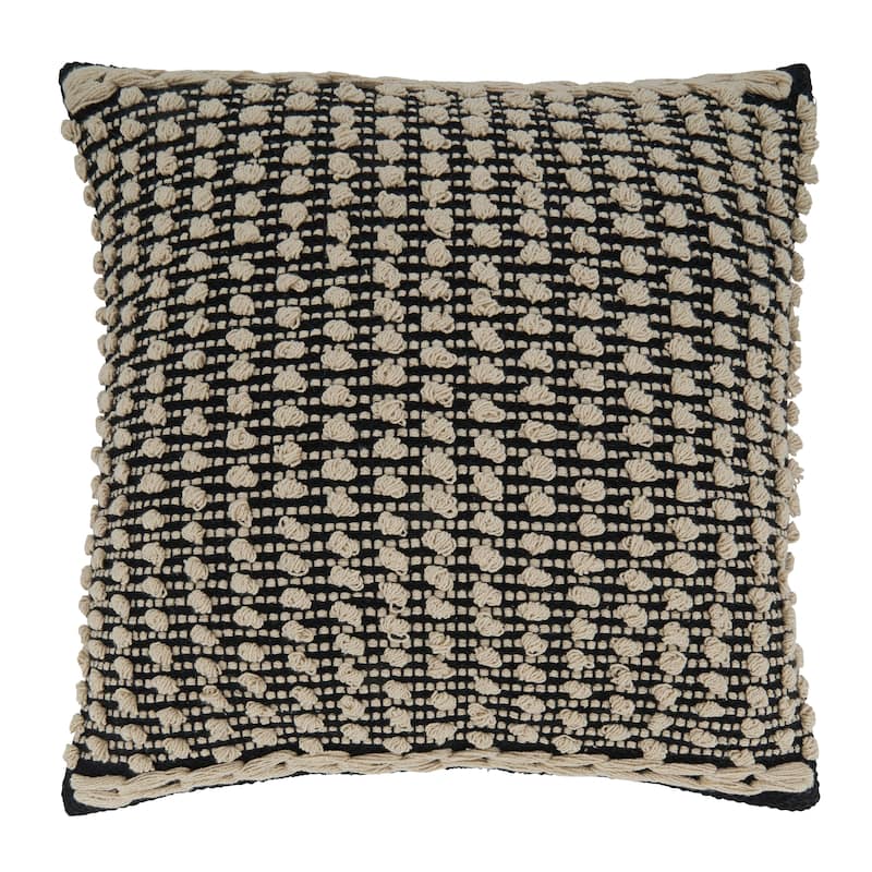 Throw Pillow With Knotted Design, 20"x20"