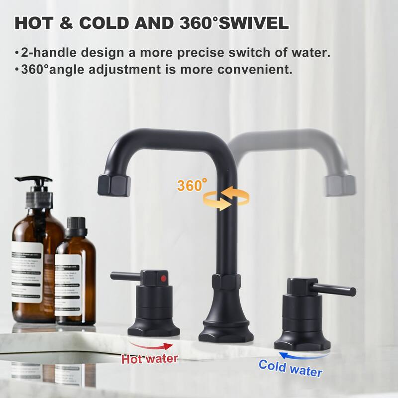 WOWOW Modern-Style Bathroom Faucet with Pop-Up Drain