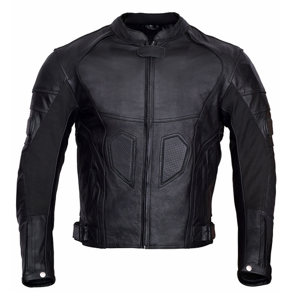 armoured leather motorcycle jacket