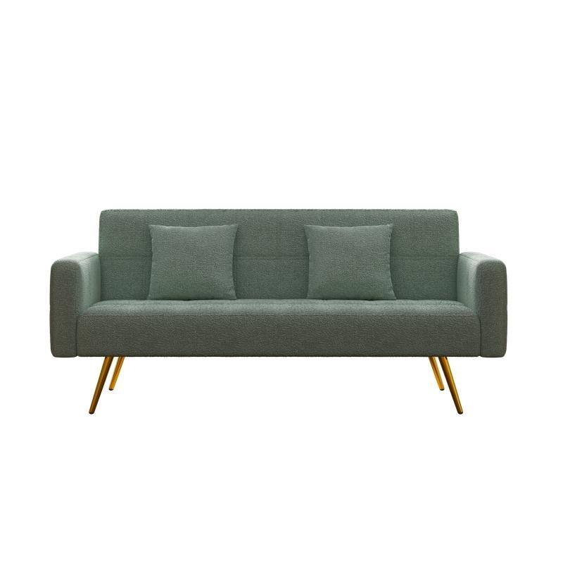 71.26" Teddy Velvet Three-Seater Sofa Bed,Beige