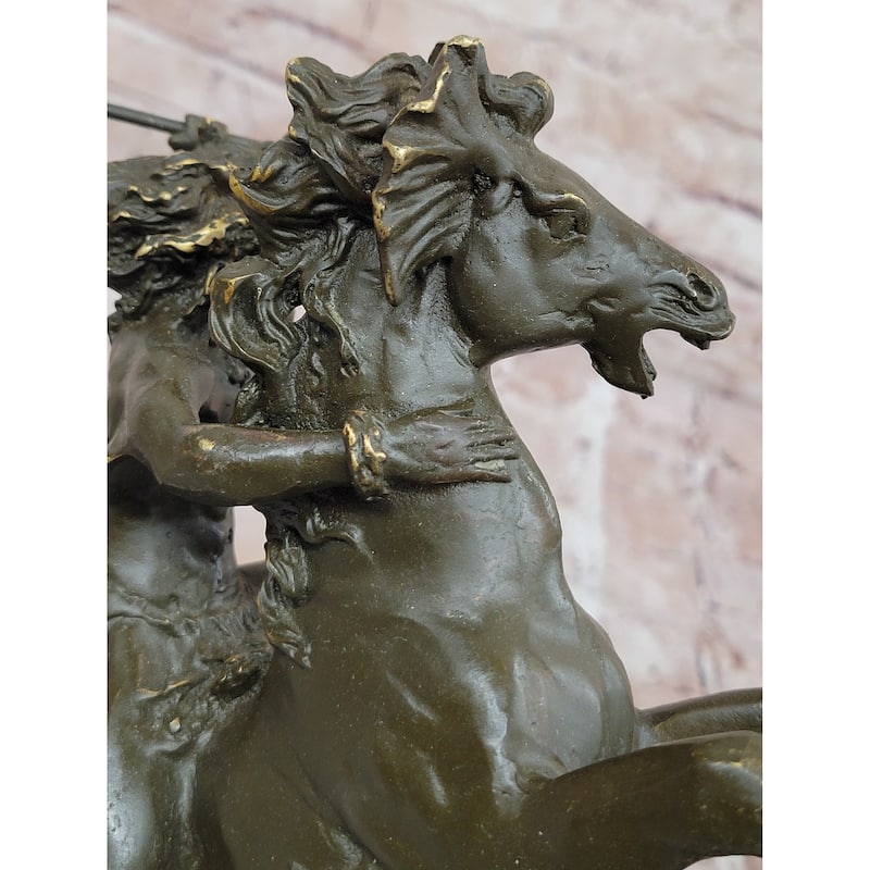 Bronze Poseidon Sculpture – Greek Sea God On Hippocampus Figurine