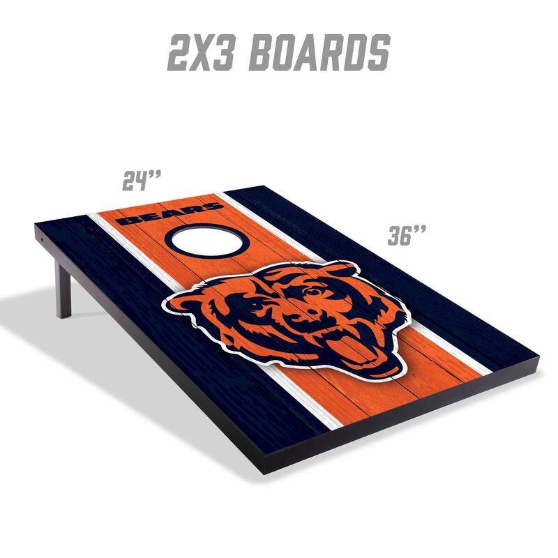 Chicago Bears NFL Compact 2x3 Tailgate Cornhole Board Set
