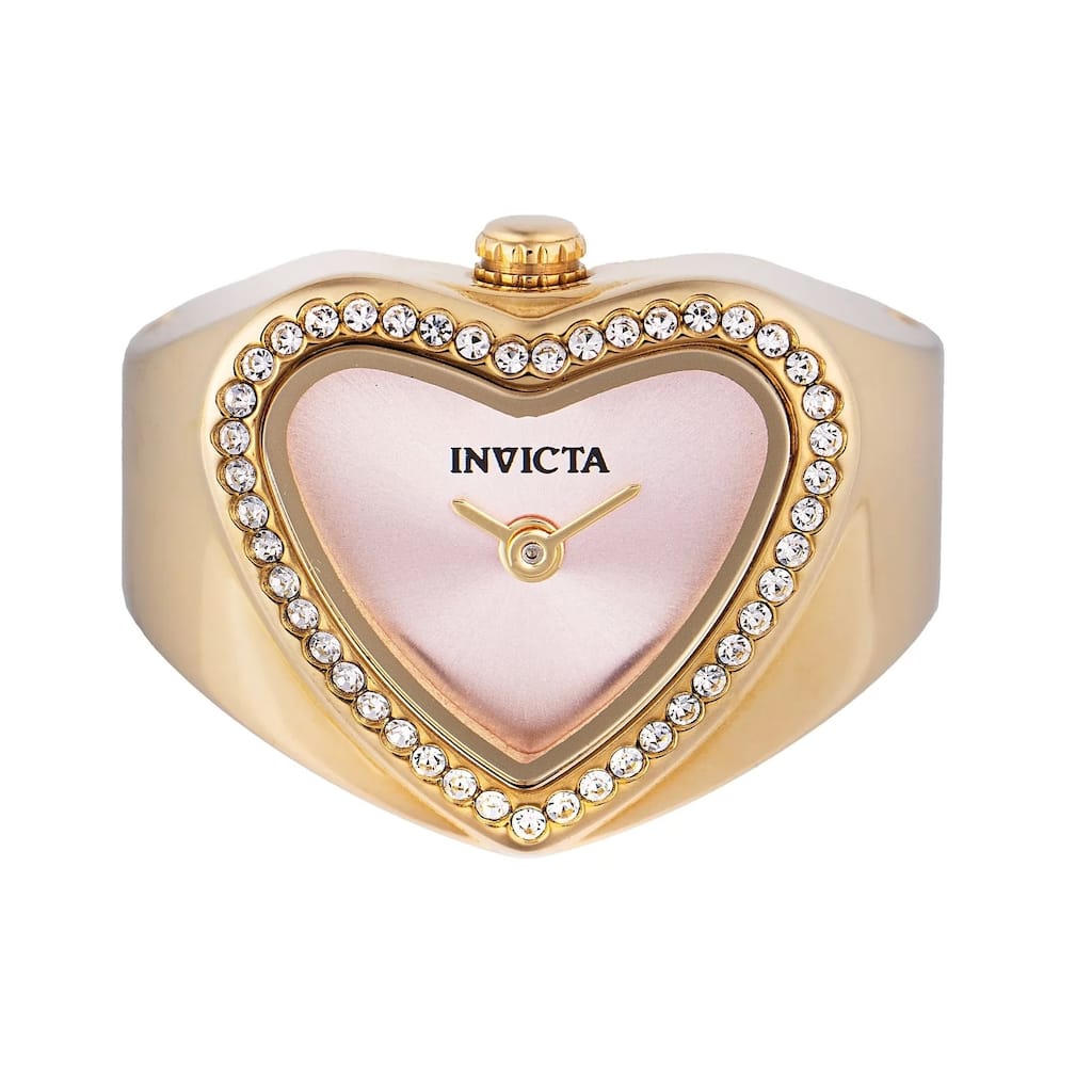 Invicta Women's 49575 Mini Quartz 2 Hand Pink Dial Ring Watch