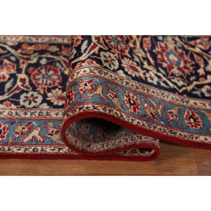 Traditional Kashmar Vintage Persian Area Rug Hand-Knotted Wool Carpet - 9'6" x 12'11"