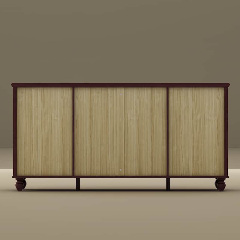 Timechee 63'' W Dresser White Chest Srorage Cabinet Lacquer Drawers