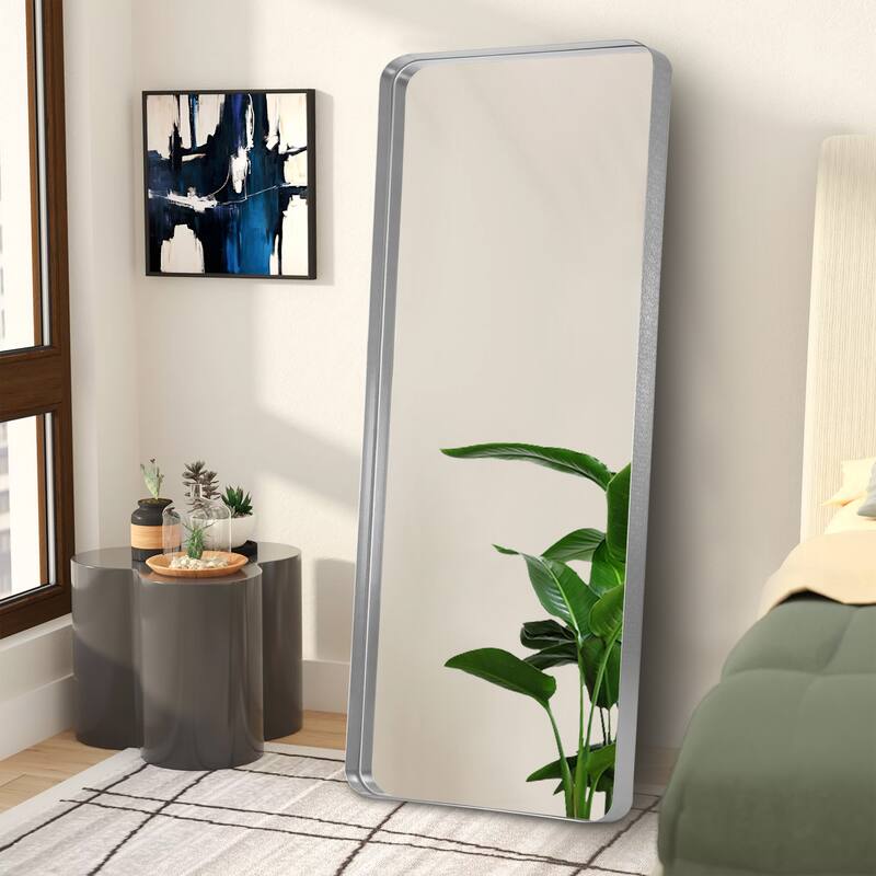 Modern Aluminum Alloy Wall-mounted Rectangular/Arched Deep Mirror