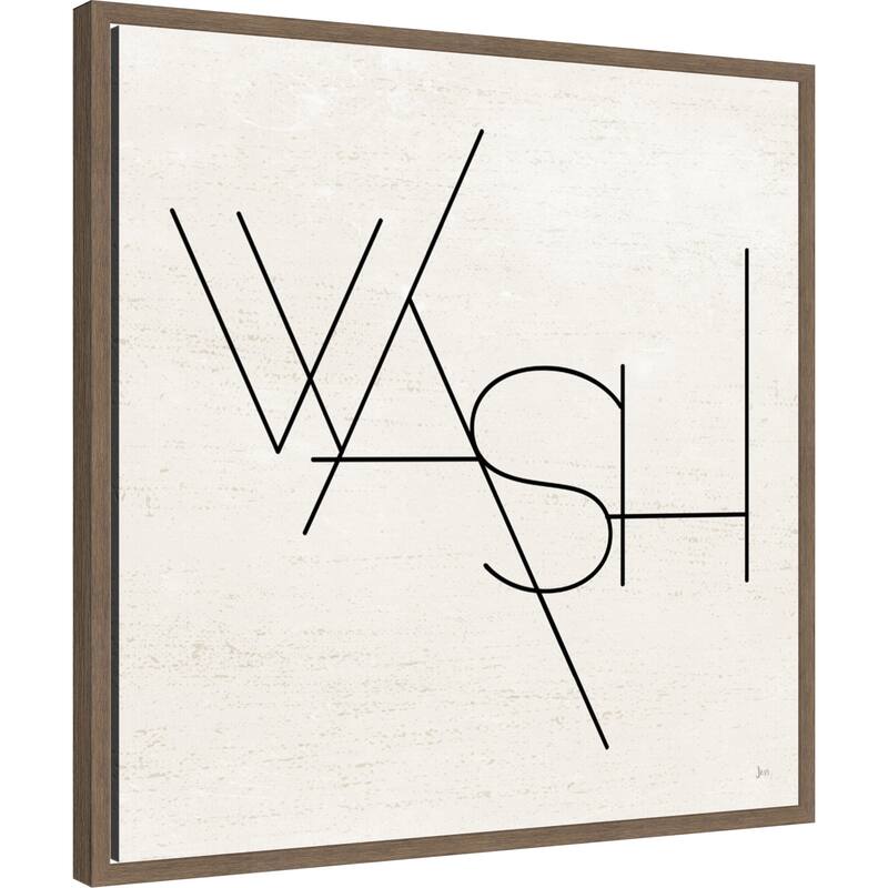 Wash Dry Fold I Laundry by Jess Aiken Framed Canvas Wall Art Print