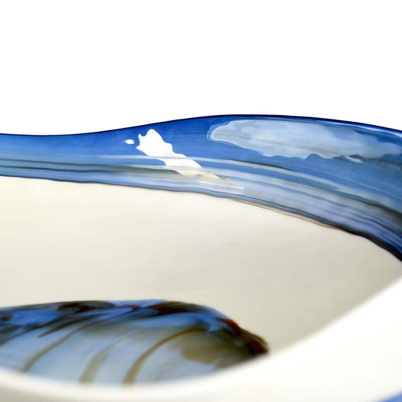 Lido Handmade Murano Glass Bathroom Sink - 14.75x14.75x4