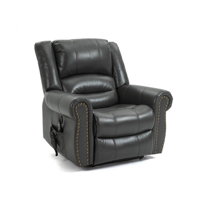 Upholstered Leather Power Lift Recliner with Massage, Heating Functions, USB Ports-Up to 350 LBS Capacity