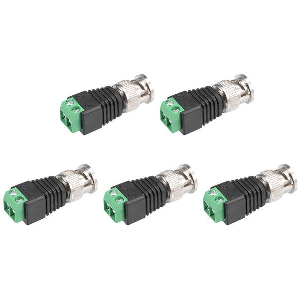 5pcs Cat5 To Coaxial Camera Cctv Bnc Male Jack Connector Screw Terminal Adapter 5pcs Male 5pcs Male On Sale Overstock 25415125
