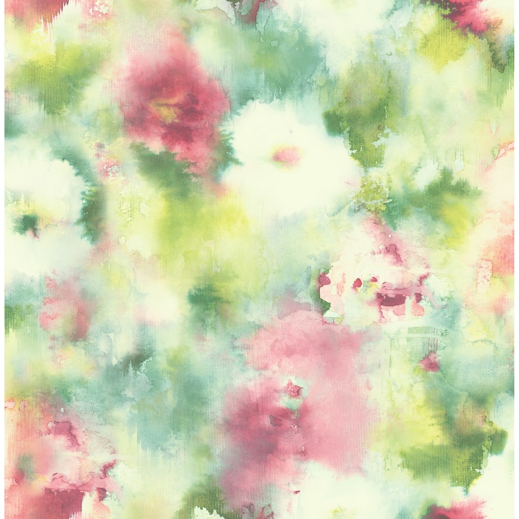Seabrook Designs Watercolor Bloom Abstract Unpasted Wallpaper