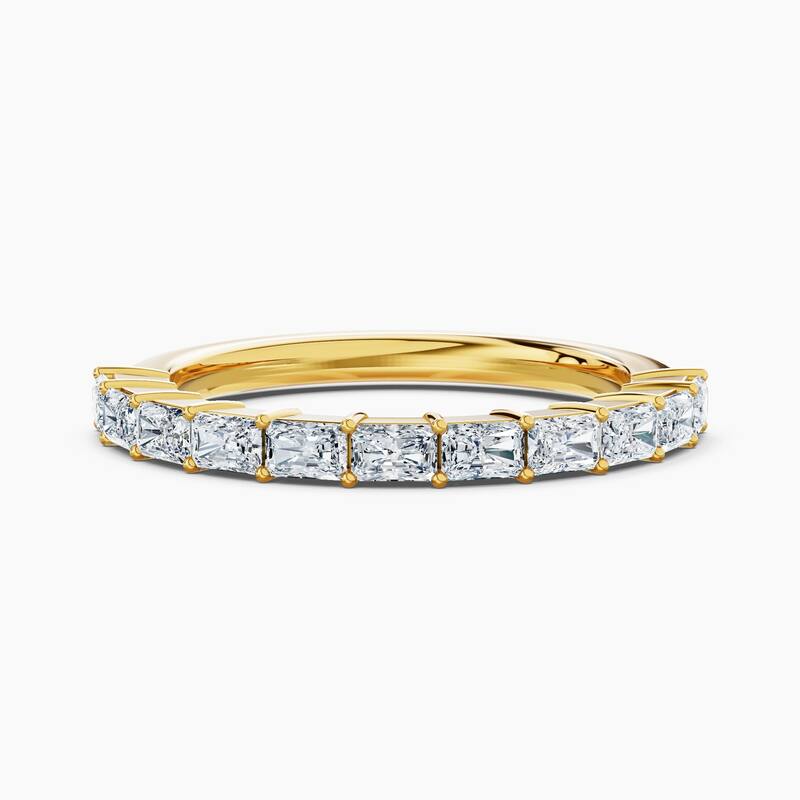 Auriya 14k Gold Radiant East-West Lab Grown Diamond Half Eternity Band 1.10 - 3.75 ct. tw. (F-G, VS) - 1.10 ct. wt. - 4.5 - Yellow