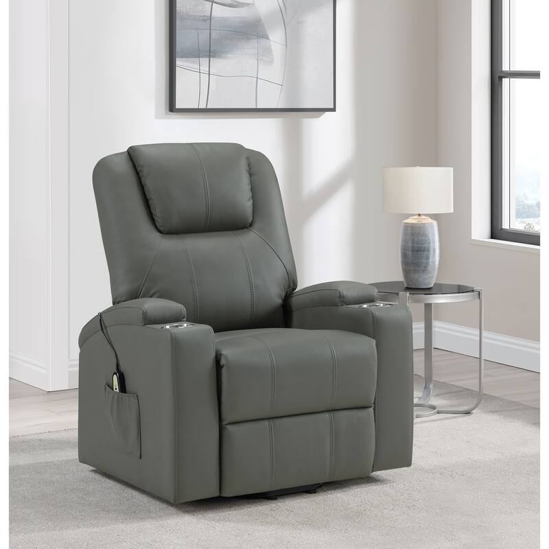 Armstrong Upholstered Power Lift Massage Recliner