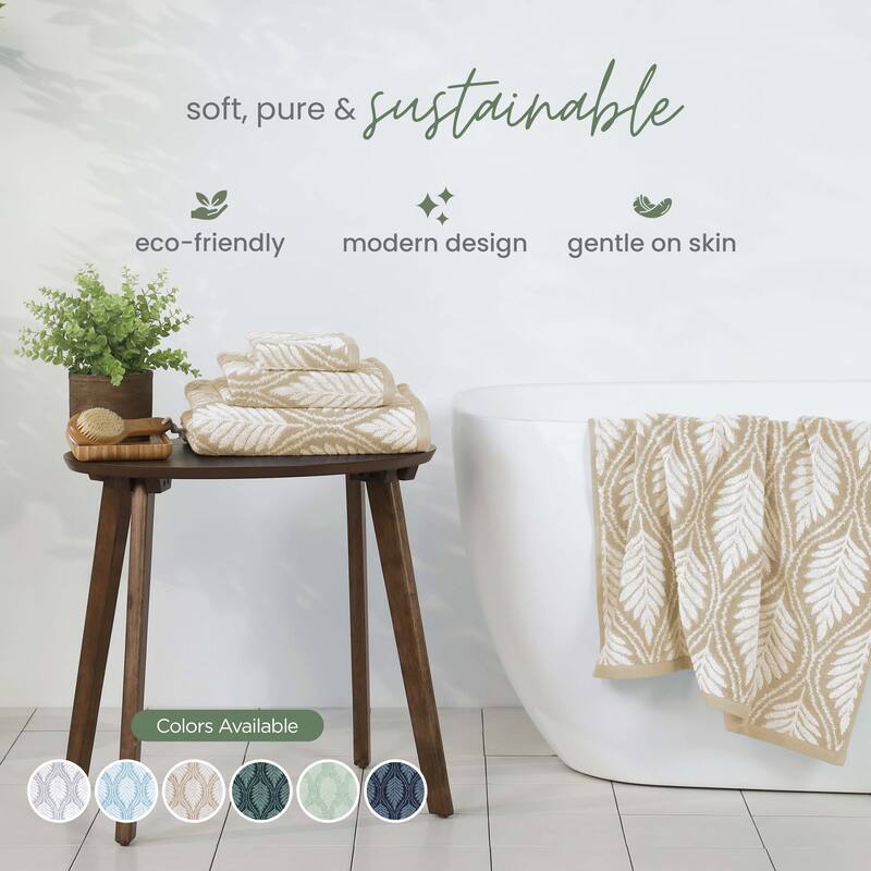 Martex Restore Fern Ogee Sage Bath Towel