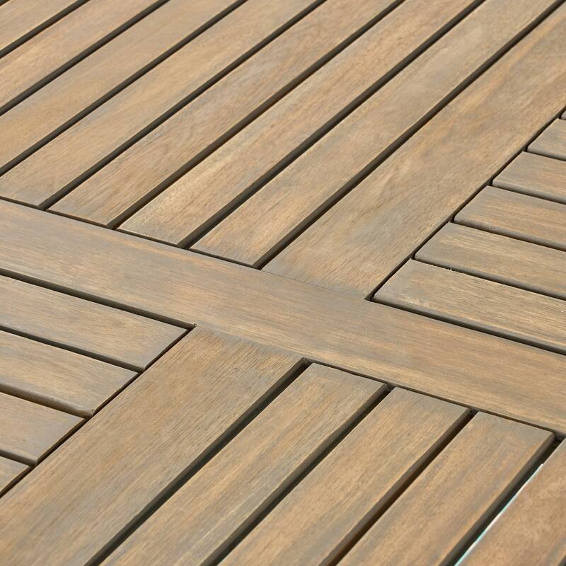 Chilton Outdoor 5 Piece Acacia Wood and Wicker Dining Set by Christopher Knight Home