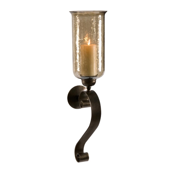Scroll wall sconces top
