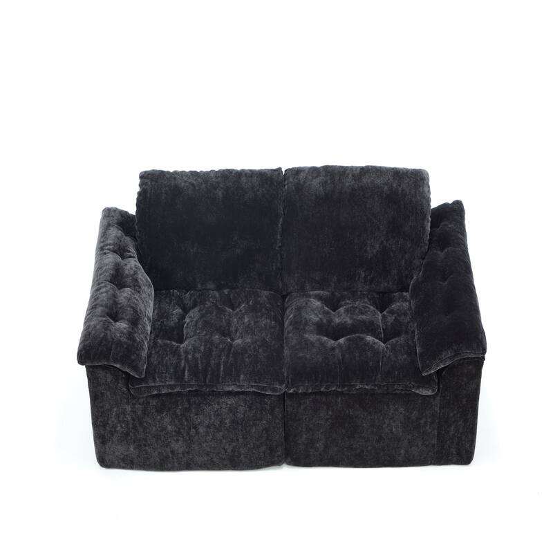 Modular Convertible Cushioned Sleeper Sofa Set