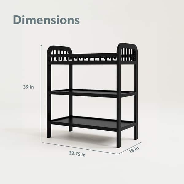 dimension image slide 3 of 4, Storkcraft Pasadena Changing Table with Water-Resistant Changing Pad